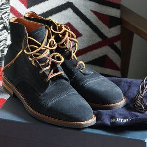 Suitsupply Navy Suede Boots